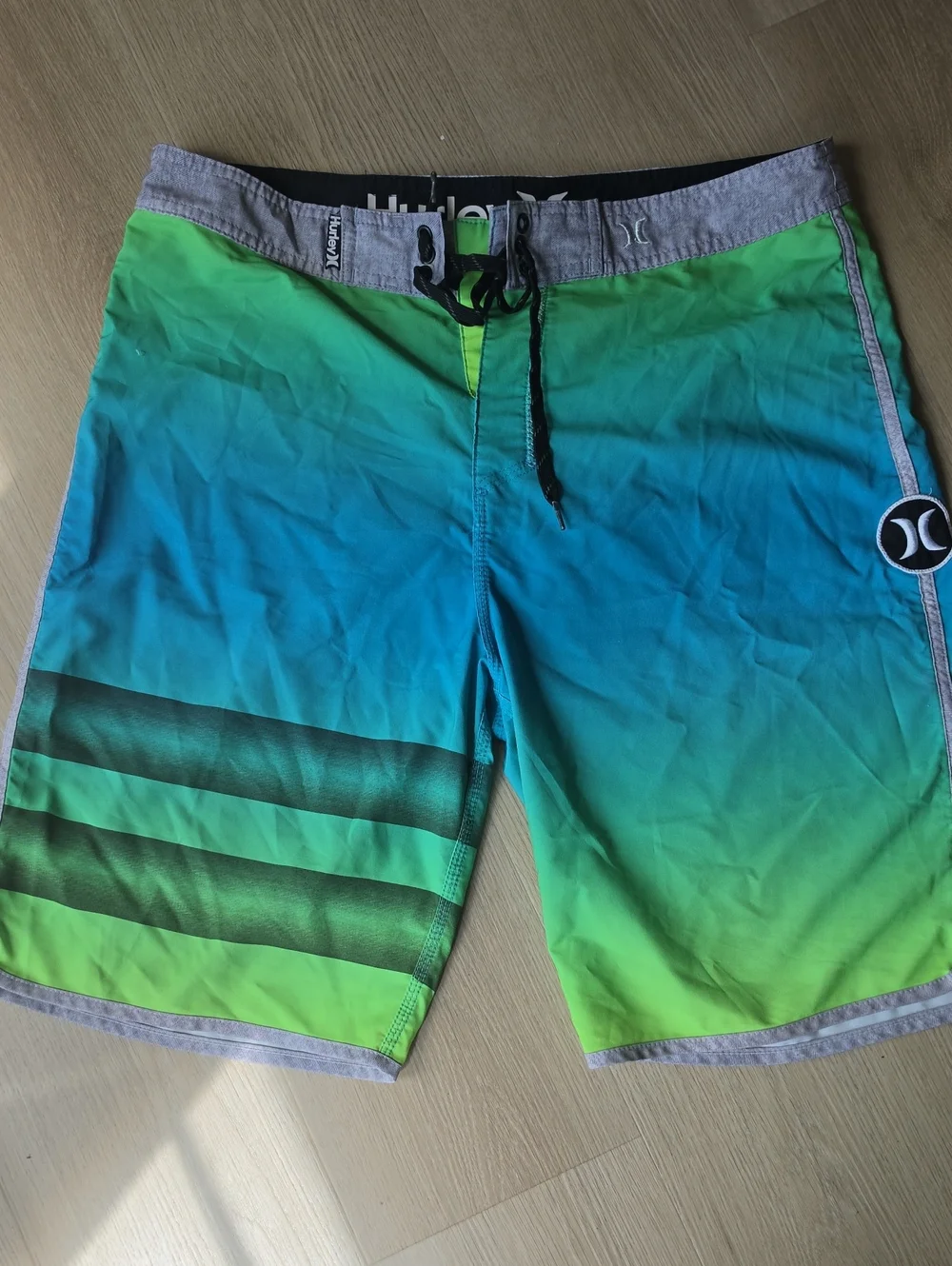 Hurley Men’s Green and Blue Gradient Board Shorts